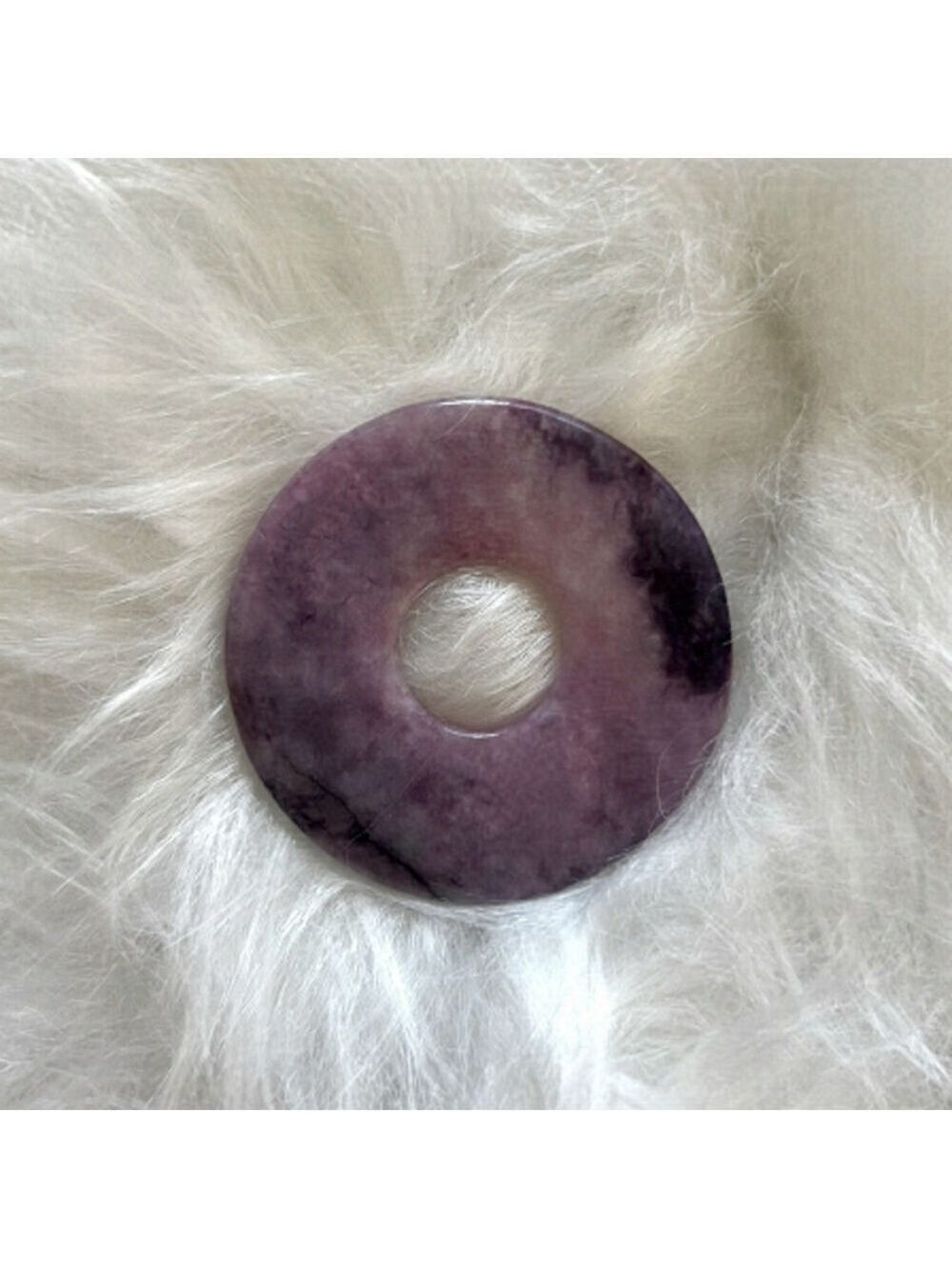 Vintage jade carved disk.